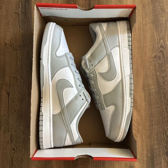Nike Dunk Low Retro White Light Smoke Grey Men Size 15 Sneakers HF5441-105